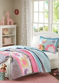 Crazy Daisy Reversible Coverlet Set