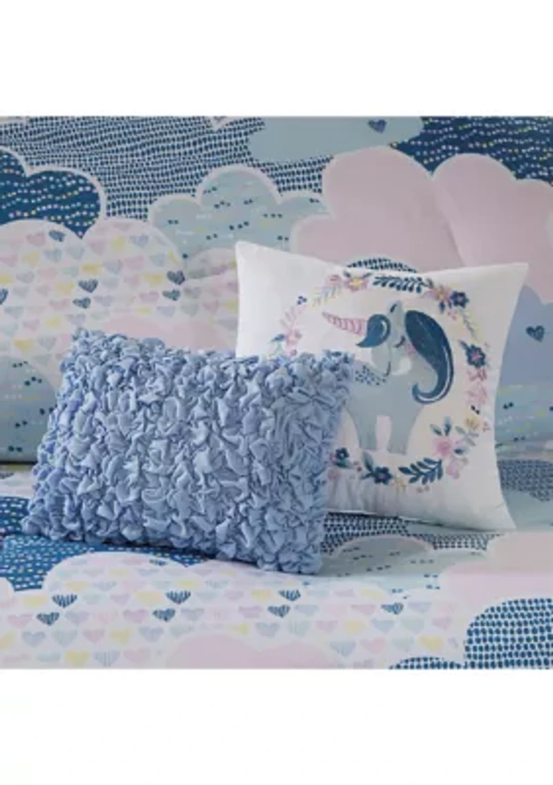 Periwinkle Blue Cloud Duvet Cover Set