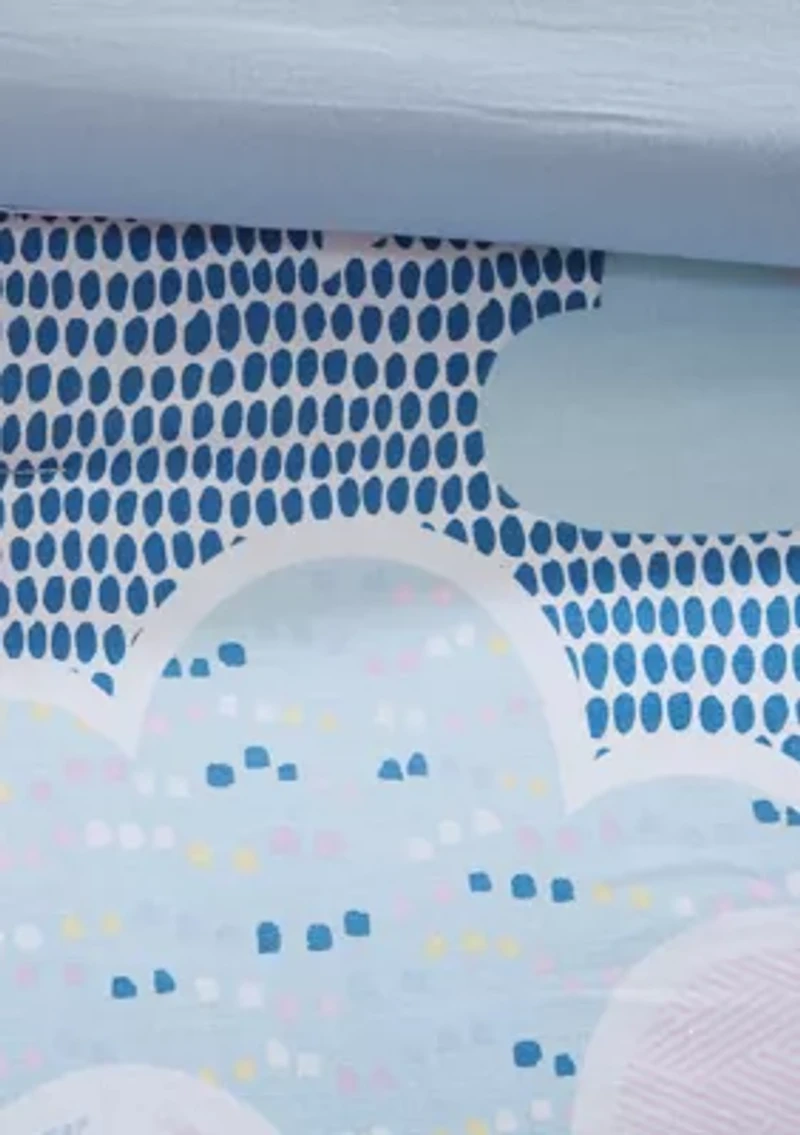 Periwinkle Blue Cloud Duvet Cover Set