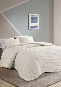 Mercer 3 Piece Cotton Chenille Comforter Set