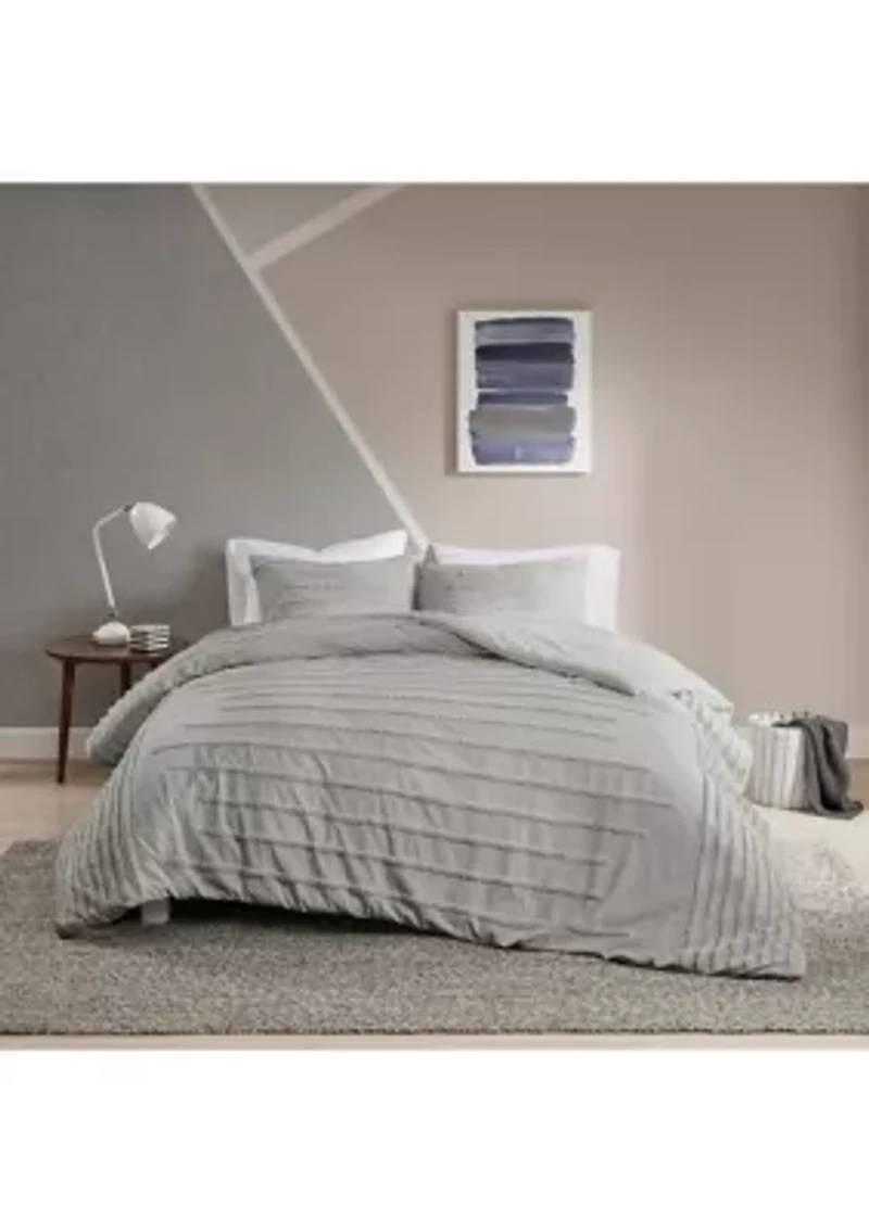 Mercer 3 Piece Cotton Chenille Comforter Set