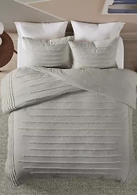 Mercer 3 Piece Cotton Chenille Comforter Set