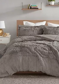 Malea Shaggy Faux Fur Comforter Mini Set