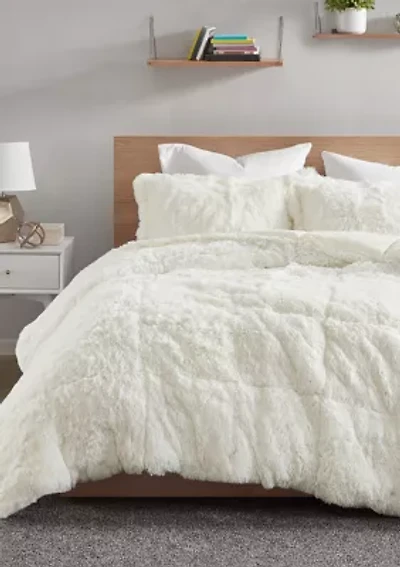 Malea Shaggy Faux Fur Comforter Mini Set