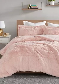Malea Shaggy Faux Fur Comforter Mini Set