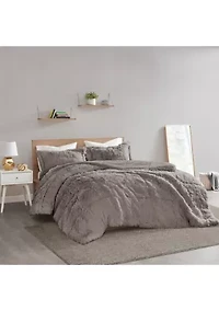 Malea Shaggy Faux Fur Comforter Mini Set