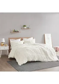 Malea Shaggy Faux Fur Comforter Mini Set