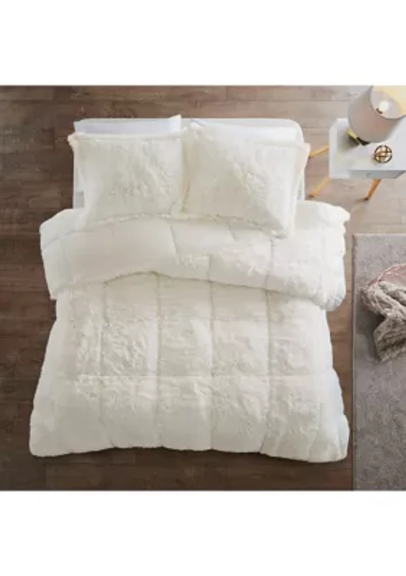 Malea Shaggy Faux Fur Comforter Mini Set