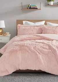 Malea Shaggy Fur Duvet Cover Set