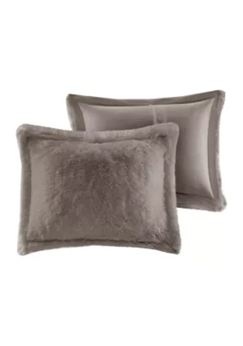 Malea Shaggy Fur Duvet Cover Set