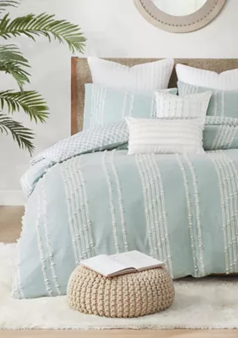 Kara Cotton Jacquard Comforter Set