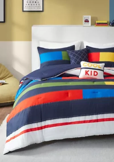 Morris Stripe Printed Comforter Set