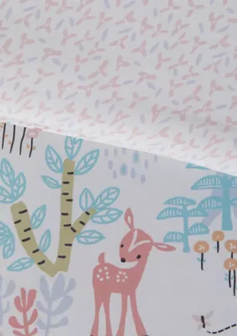 Iris Woodland Animals Cotton Reversible Comforter Set