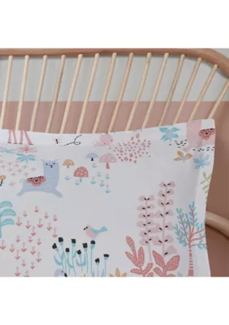 Iris Woodland Animals Cotton Reversible Comforter Set