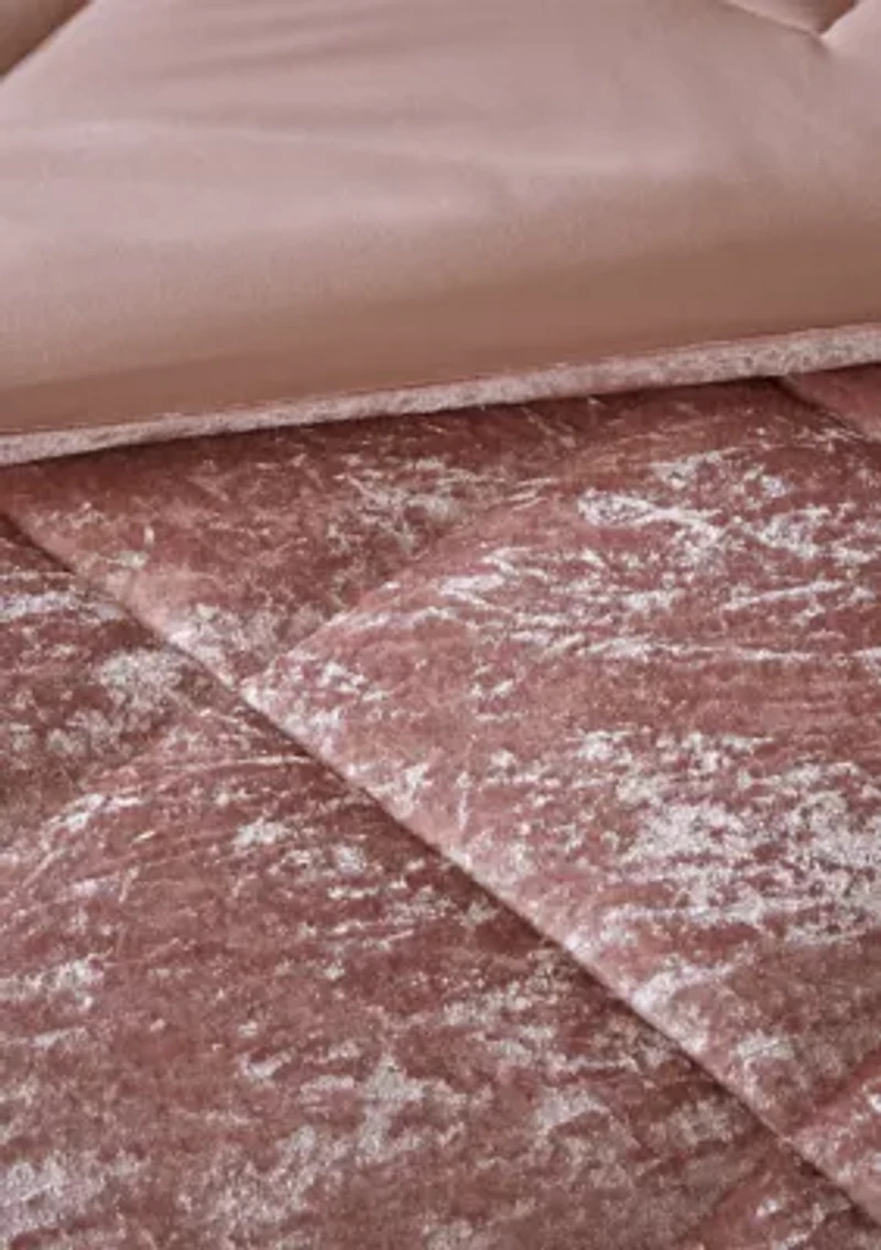 Felicia Velvet Comforter Set with Throw Pillow