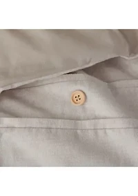 Dover 5 Piece Organic Cotton Oversized Comforter Cover Set w/removable insert