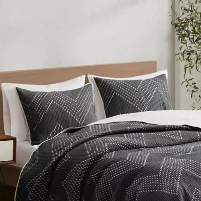 Pomona Cotton Embroidered 3 Piece Quilt Set