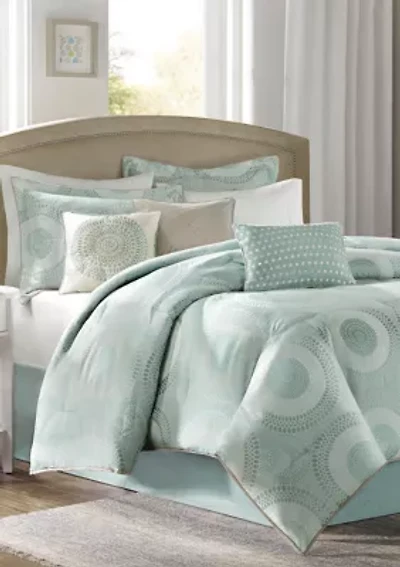 Baxter 7-Piece Comforter Set- Blue