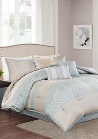 Bennett 7-Piece Comforter Set- Aqua