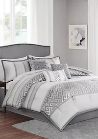 Bennett 7-Piece Comforter Set- Aqua