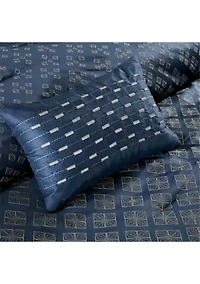 Biloxi 7 Piece Comforter Set- Navy