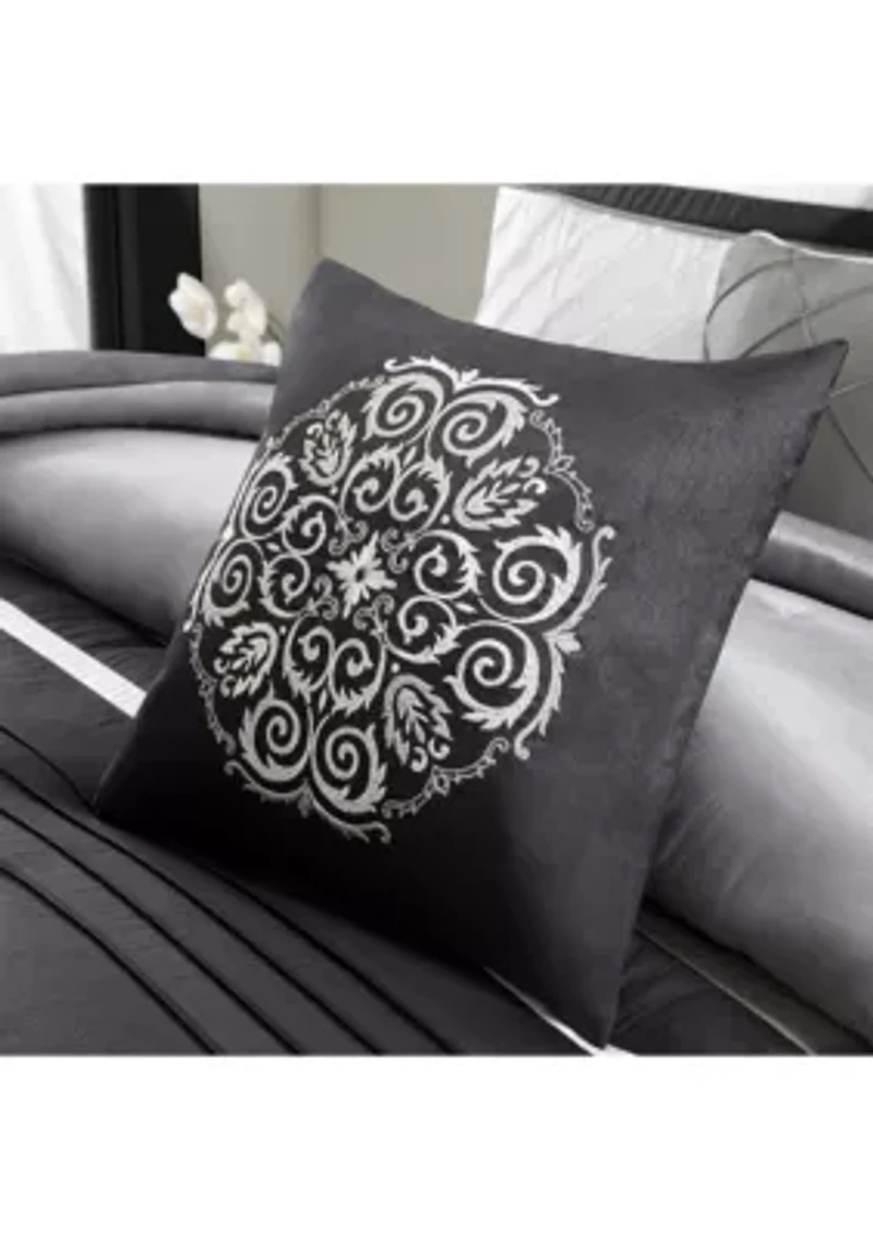 Blaire 7-Piece Comforter Set- Grey