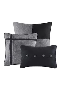 Boone 7-Piece Comforter Set- Brown