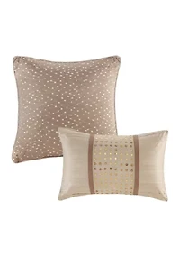 Camelia 8-Piece Embroidered Comforter Set - Natural