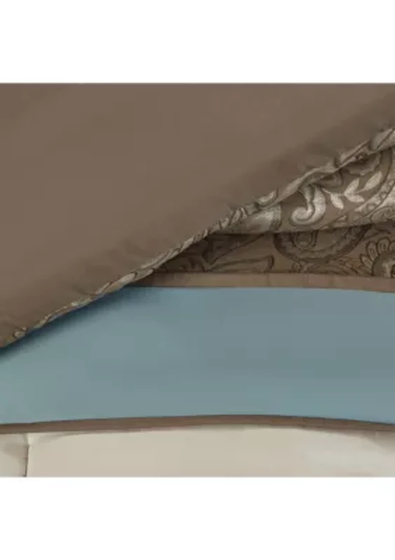Caroline	Jacquard 7-Piece Comforter Set - Blue