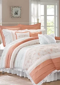 Dawn 9 Piece Cotton Percale Comforter Set