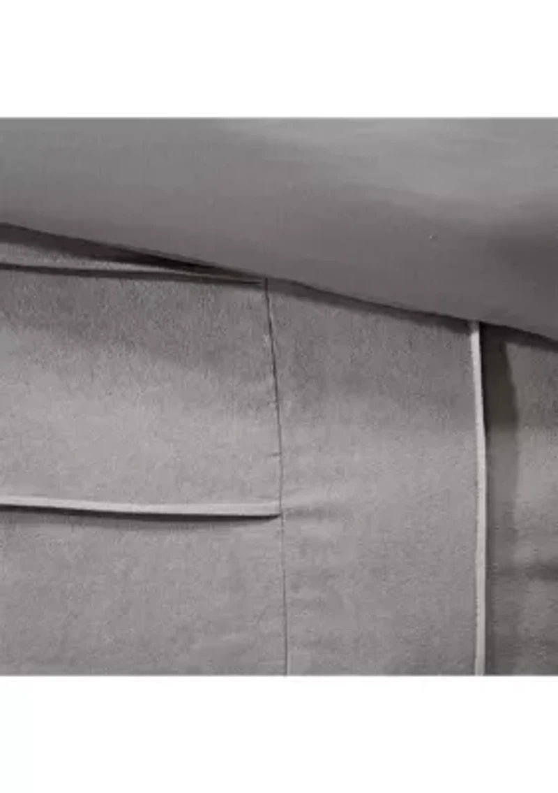 Connell Gray 7-Piece Queen Comforter Set 90-in. x