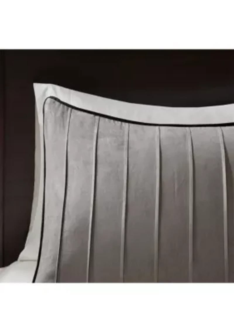 Connell Gray 7-Piece Queen Comforter Set 90-in. x