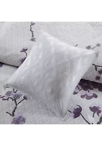 Madison Park Holly 8 Piece Cotton Comforter Set- Purple