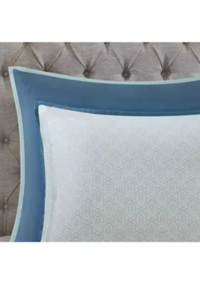 Isla 8 Piece Cotton Floral Printed Reversible Comforter Set