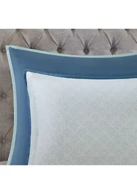 Isla 8 Piece Cotton Floral Printed Reversible Comforter Set