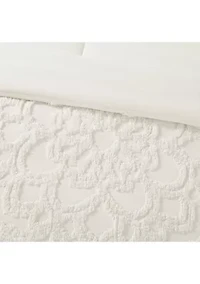 Madison Park Laetitia Cotton All Season Tufted Chenille Medallion Comforter Set