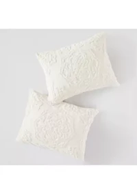 Madison Park Laetitia Cotton All Season Tufted Chenille Medallion Comforter Set