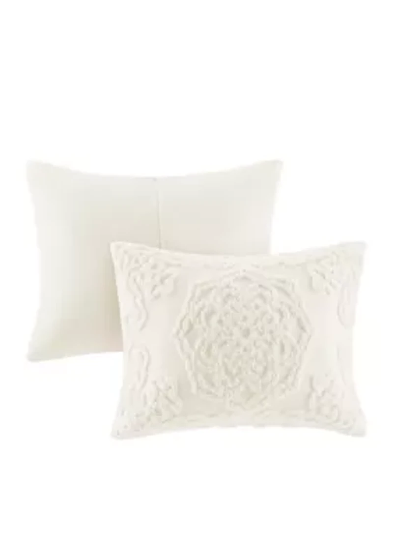 Madison Park Laetitia Cotton All Season Tufted Chenille Medallion Comforter Set