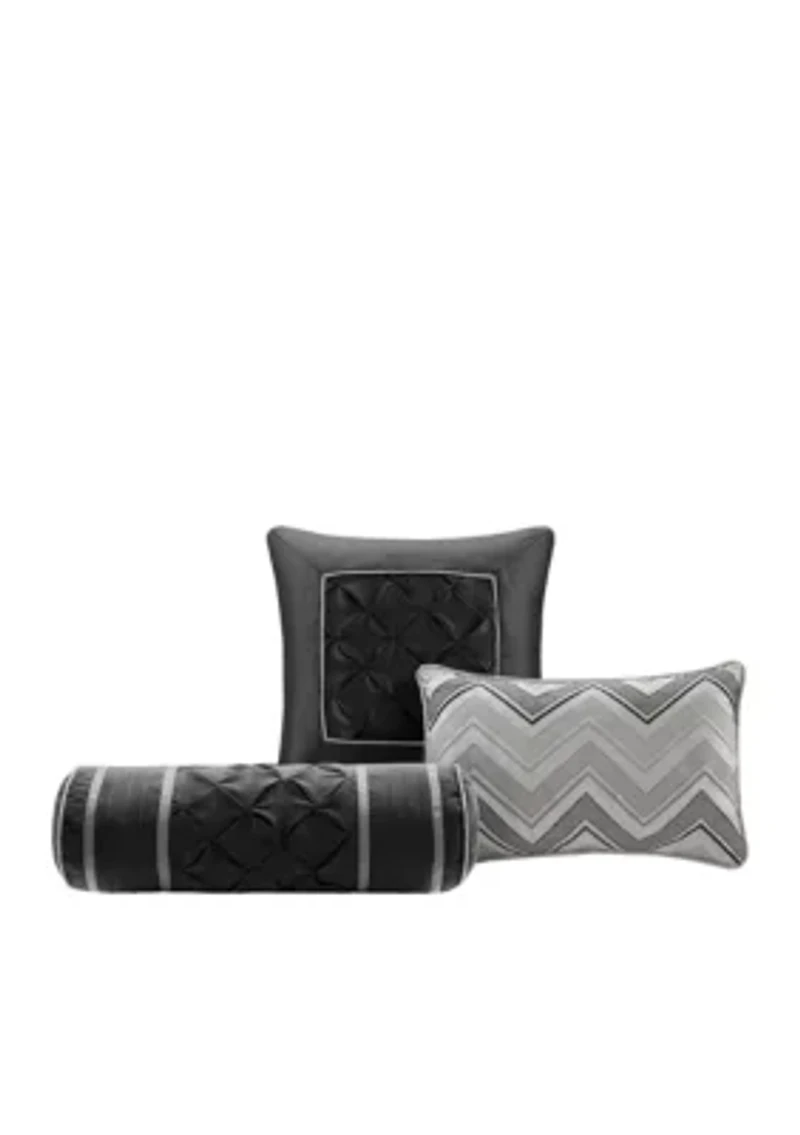 Laurel Taupe 7-Piece Queen Comforter Set