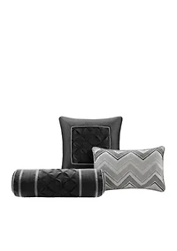 Laurel Taupe 7-Piece Queen Comforter Set