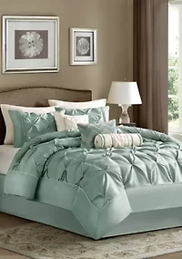 Laurel Taupe 7-Piece Queen Comforter Set