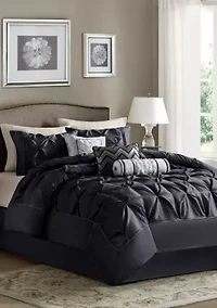 Laurel Taupe 7-Piece Queen Comforter Set
