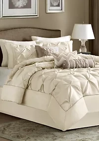 Laurel Taupe 7-Piece Queen Comforter Set