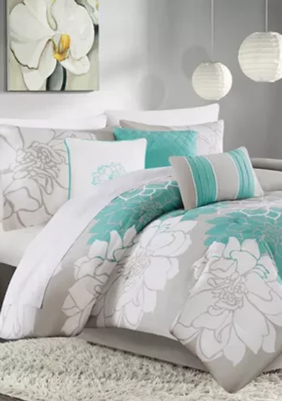 Lola 200TC Cotton Sateen Soft Floral Print Comforter Set
