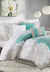 Lola 200TC Cotton Sateen Soft Floral Print Comforter Set