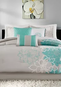 Lola 200TC Cotton Sateen Soft Floral Print Comforter Set
