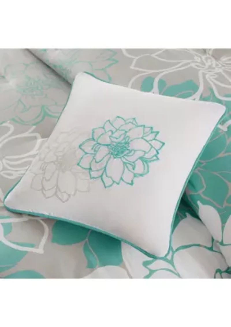 Lola 200TC Cotton Sateen Soft Floral Print Comforter Set