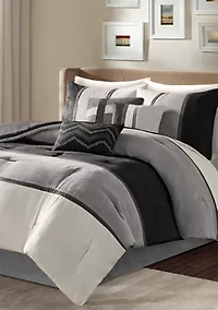 Palisades 7 Piece Comforter Set- Brown