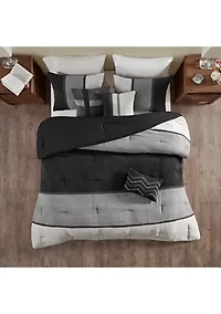 Palisades 7 Piece Comforter Set- Brown