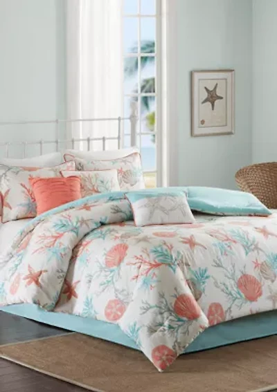 Pebble Beach 7 Piece Cotton Sateen Comforter Set